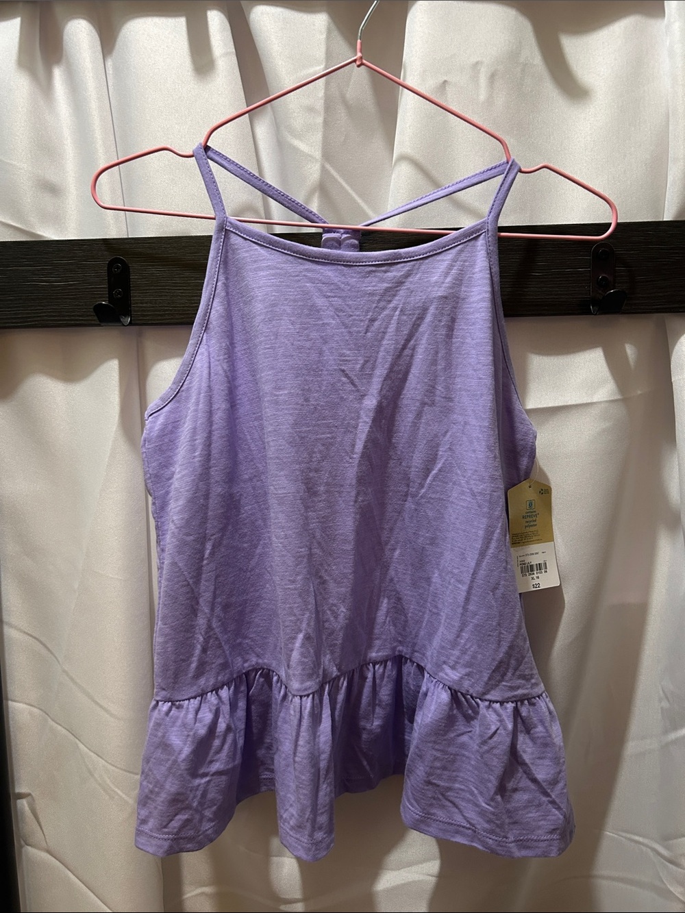 NWT- Thereabouts Lavender Ruffle-Hem Tank Top